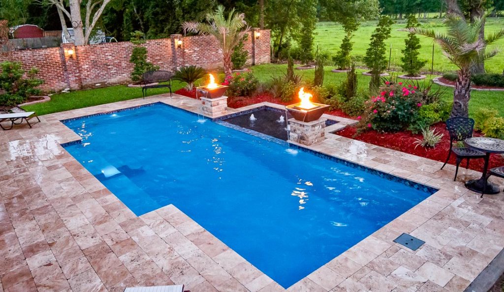 The Elegance - stylish steps rectangle pool - Leisure Pools USA