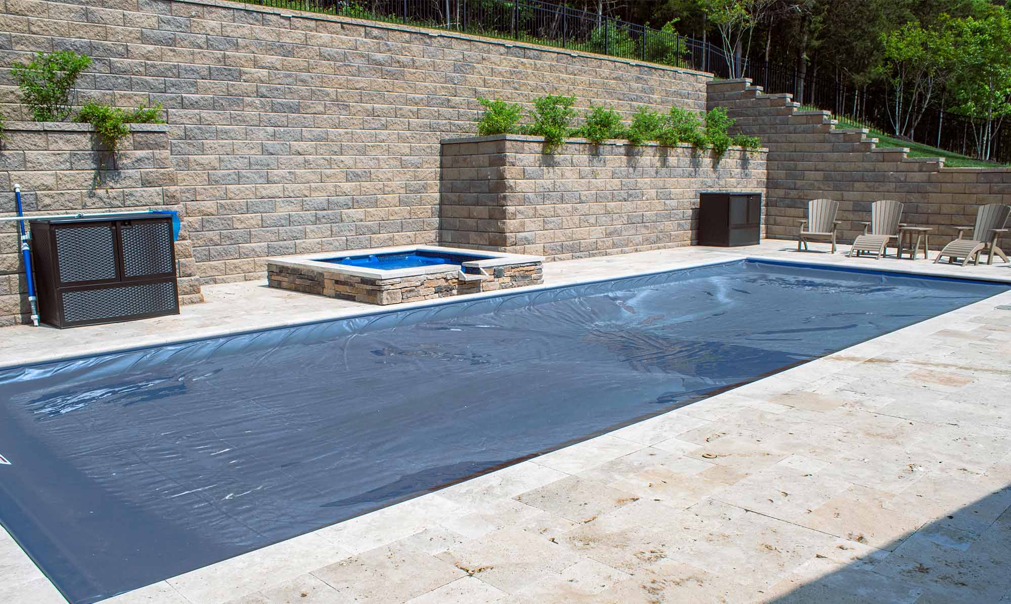 Automatic Swimming Pool Safety Covers can help protect your pool year round.