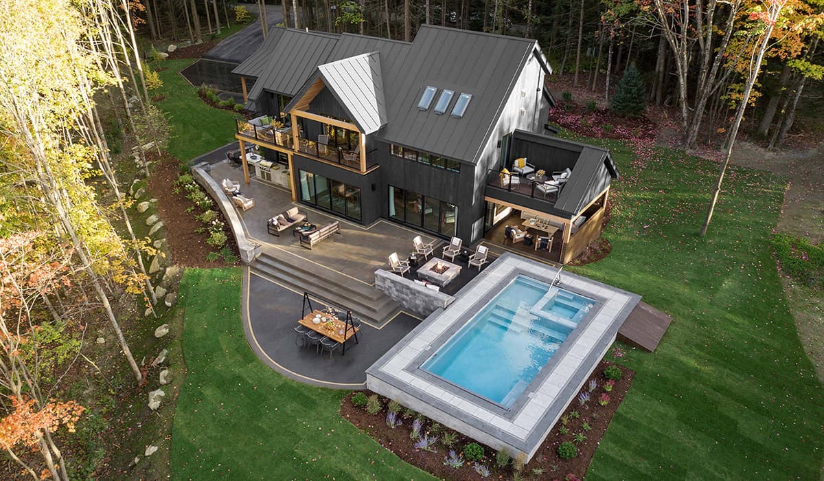 HGTV Dream Home 2022 features Leisure Pools Limitless in Graphite Gray