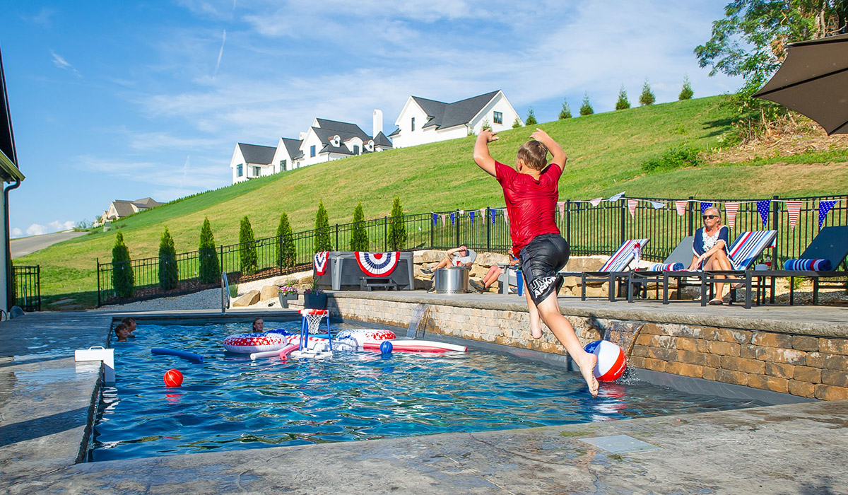 4th of july pool gif