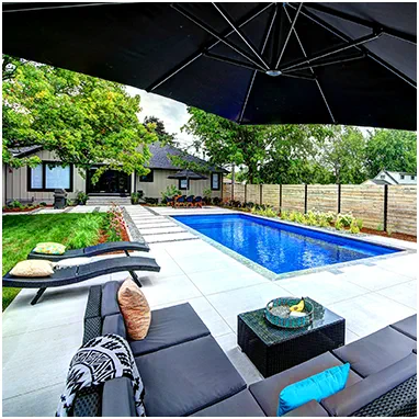 A fiberglass swimming pool is an affordable investment and upgrades the value of your property