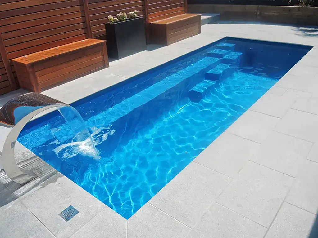 Leisure Pools Esprit fiberglass inground swimming pool