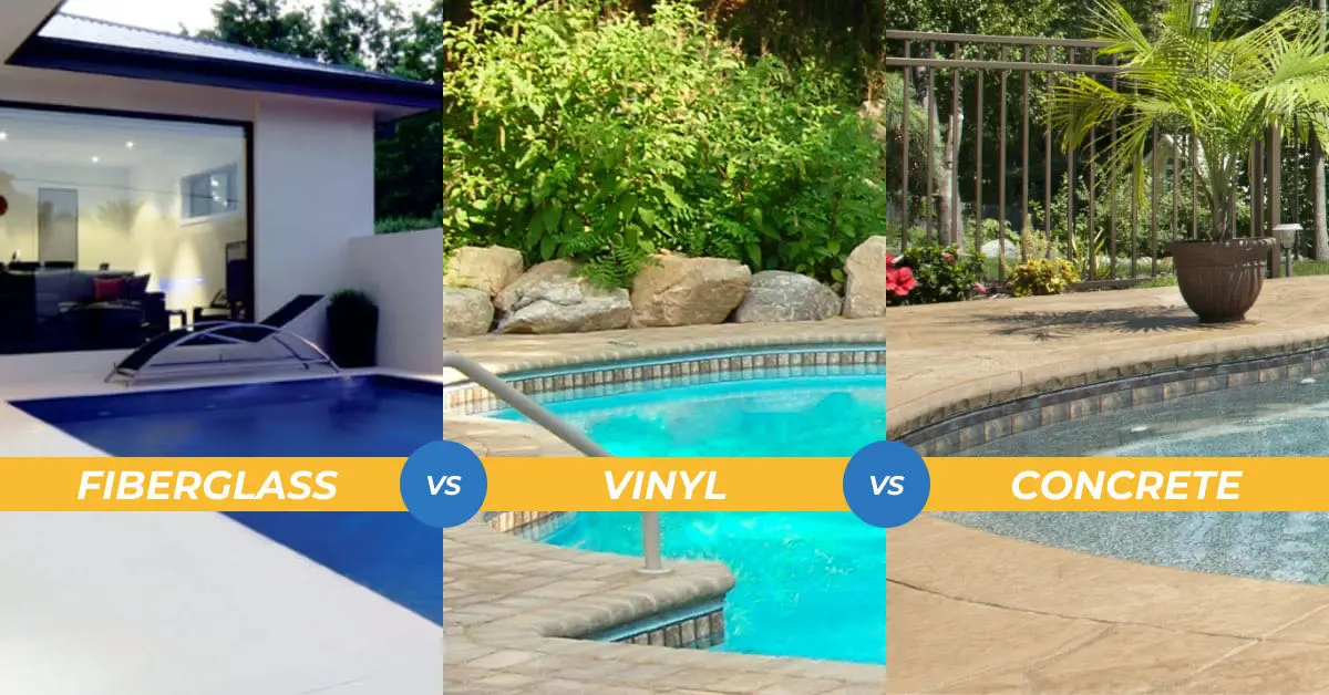 What is the difference between a concrete and fiberglass pool?