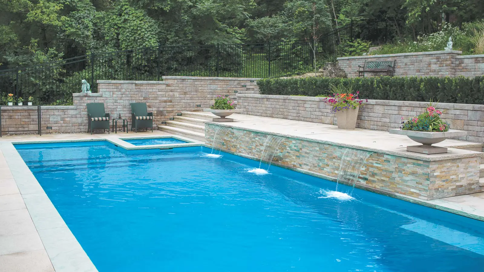 The Ultimate, a fiberglass pool with built-in spa