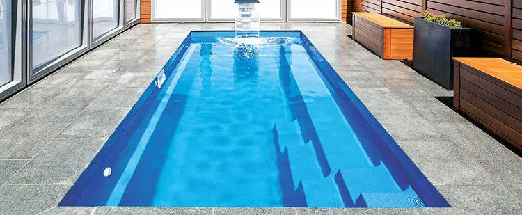 Leisure Pools Esprit inground fiberglass swimming pool