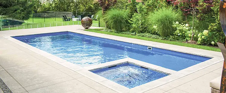 Leisure Pools Icon inground fiberglass swimming pool
