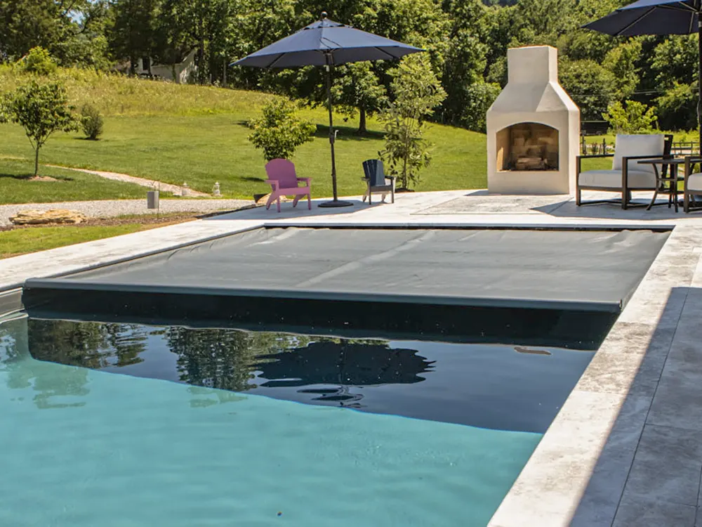  An automatic pool cover adds an extra layer of safety
