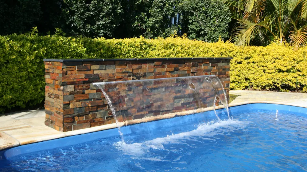Serenity waterfall: one of Leisure Pools' water features