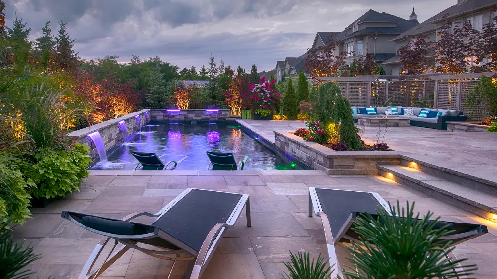 Consider pool lighting around your pool for safety and ambiance