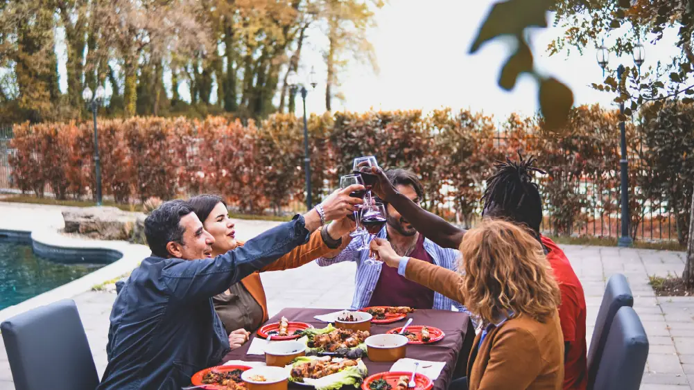 Making Poolside thanksgiving memories