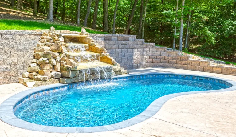 Leisure Pools 23- Tuscany in Graphite Grey with waterfall enhancement.