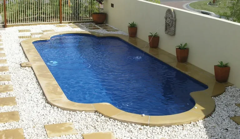 Leisure Pools Roman in Sapphire Blue color.