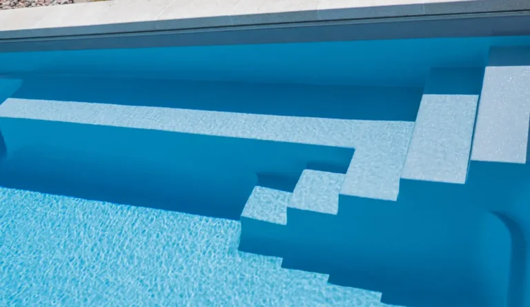The Supreme fiberglass pool with unobstructed swim channel