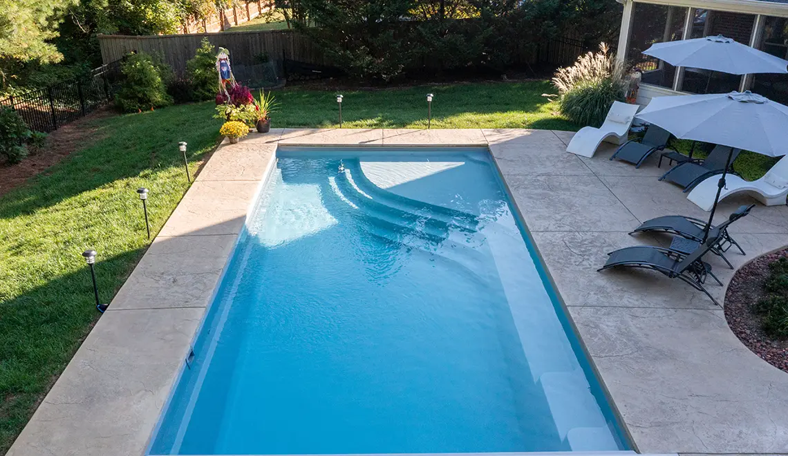 Leisure Pools Wave fiberglass pool