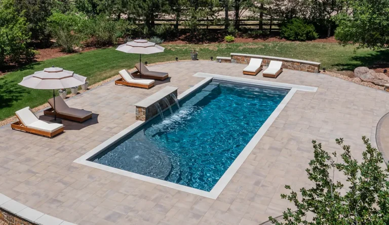 Leisure Pools Wave fiberglass pool full range shot