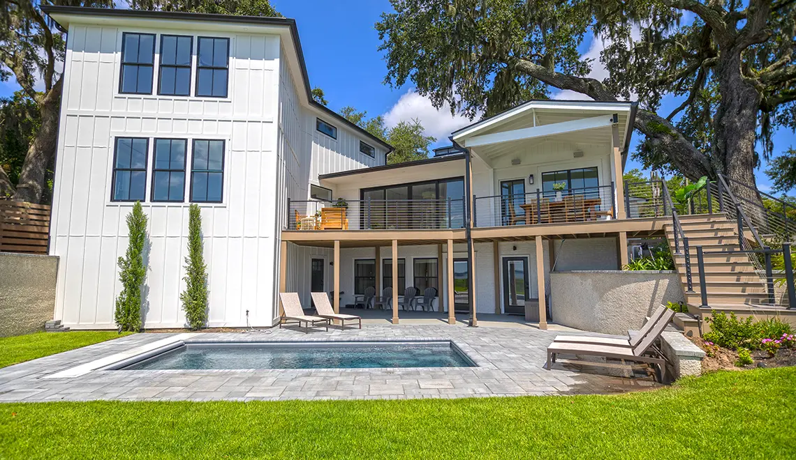 Leisure Pools Harmony Rectangular Fiberglass Pool