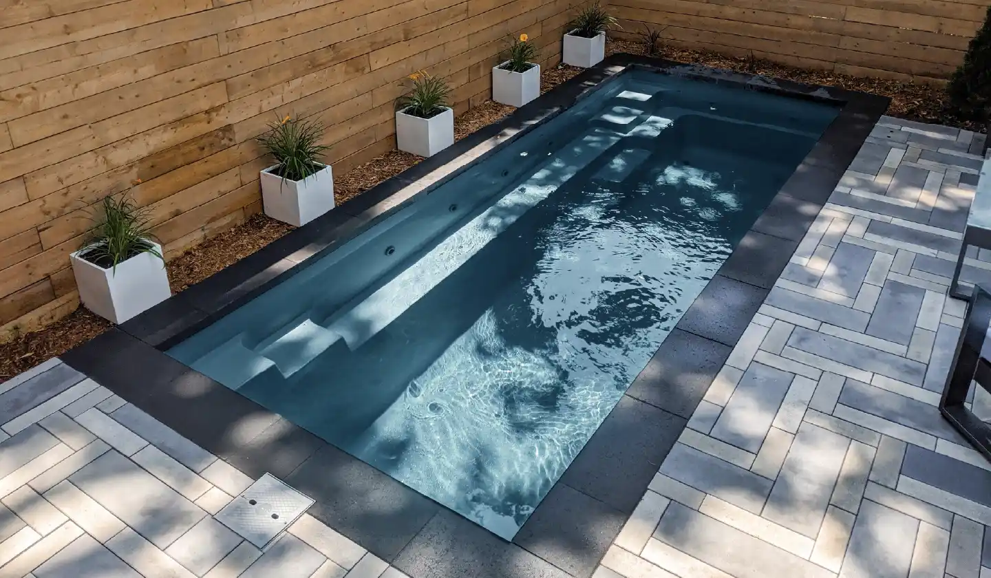 The Esprit pool in Ebony Blue