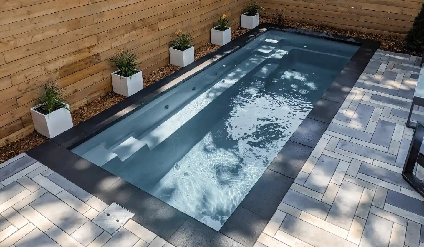 The Esprit pool in Graphite Grey
