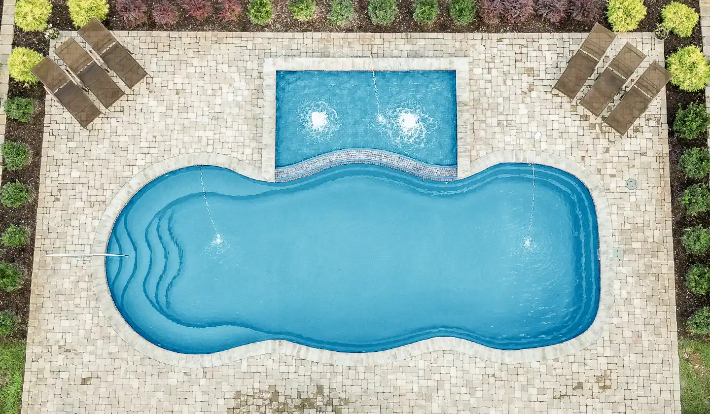 The Mediterranean pool in Crystal Blue