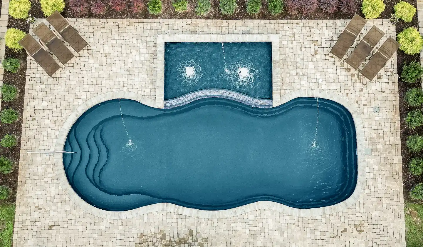 The Mediterranean pool in Ebony Blue