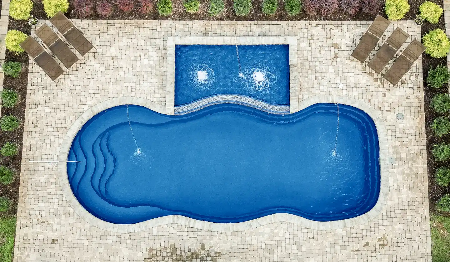 The Mediterranean pool in Sapphire Blue