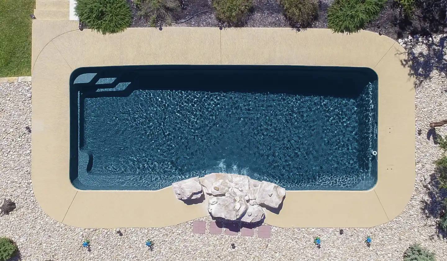 The Moroccan pool in Ebony Blue