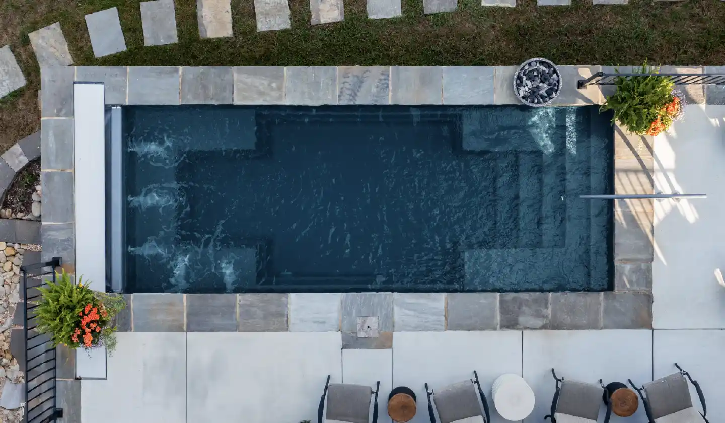 The Palladium Plunge pool in Ebony Blue