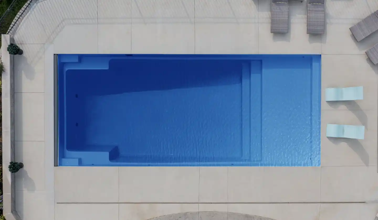 The Pinnacle pool in Sapphire Blue