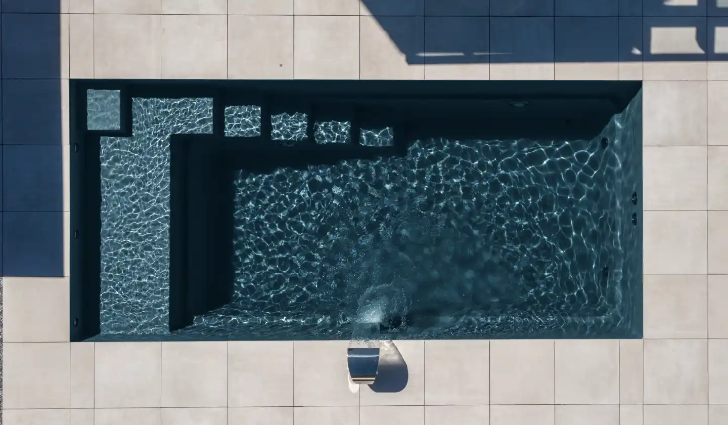 The Precision pool in Ebony Blue