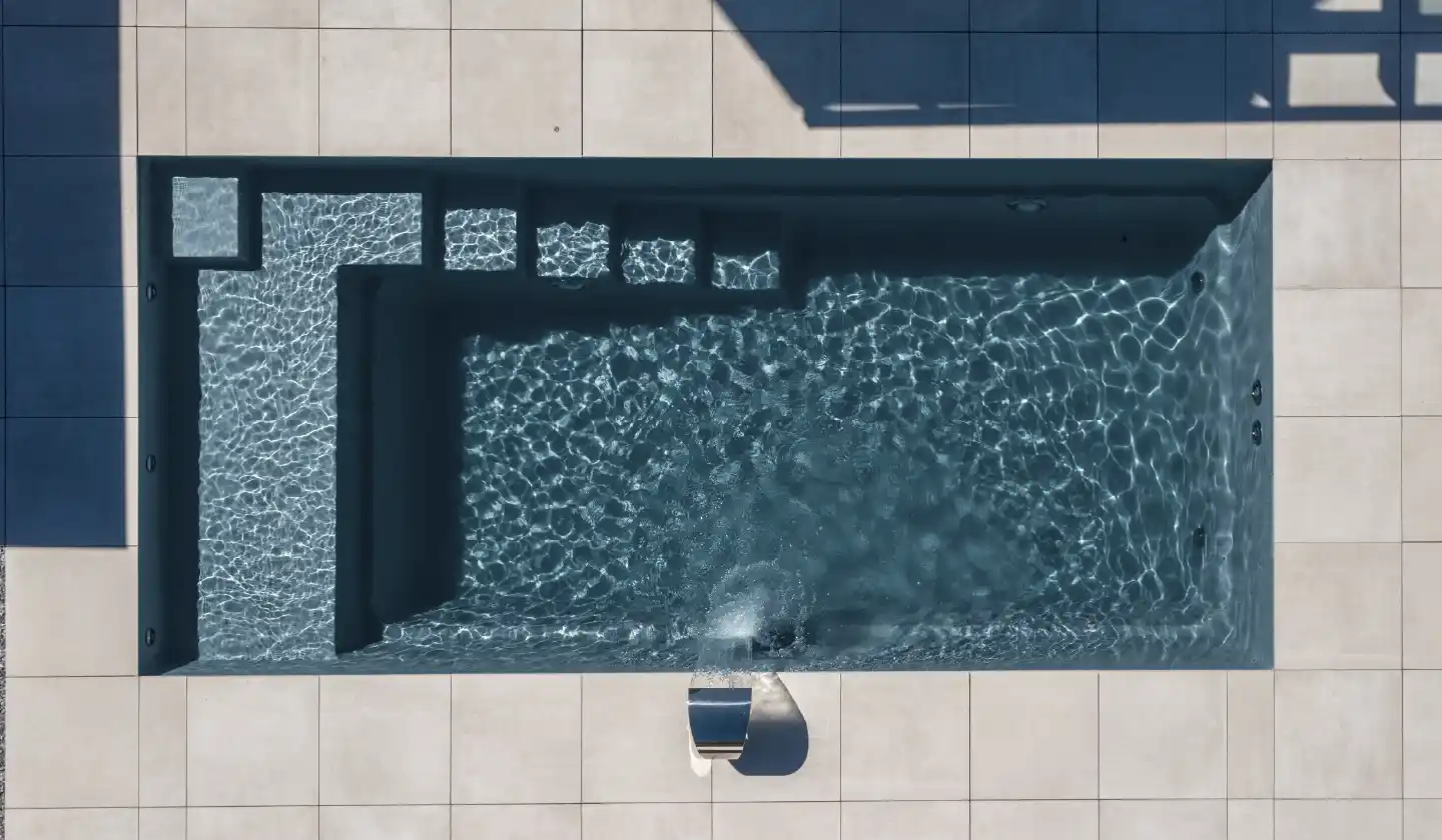 The Precision pool in Graphite Grey