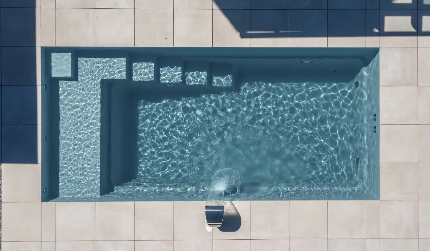 The Precision pool in Silver Grey
