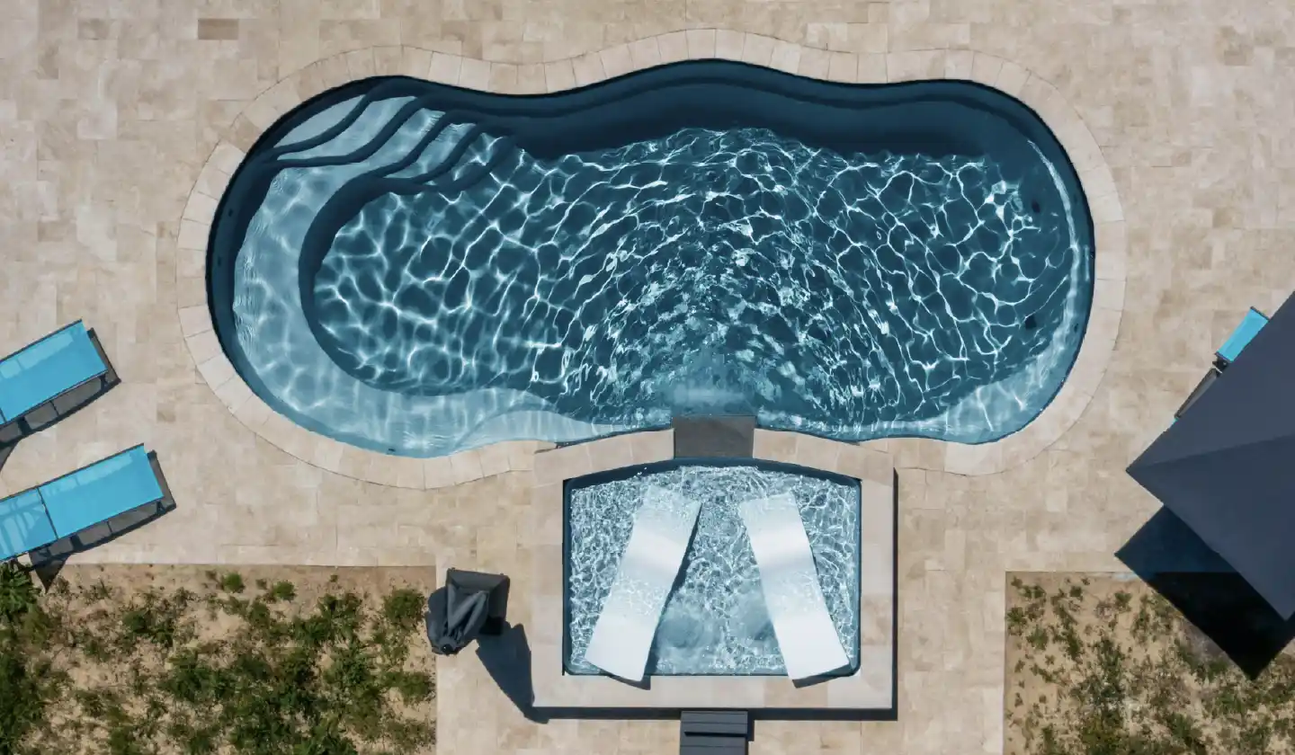 The Riviera pool in Graphite Grey