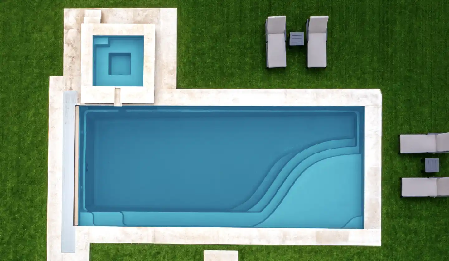 The Wave pool in Aquamarine
