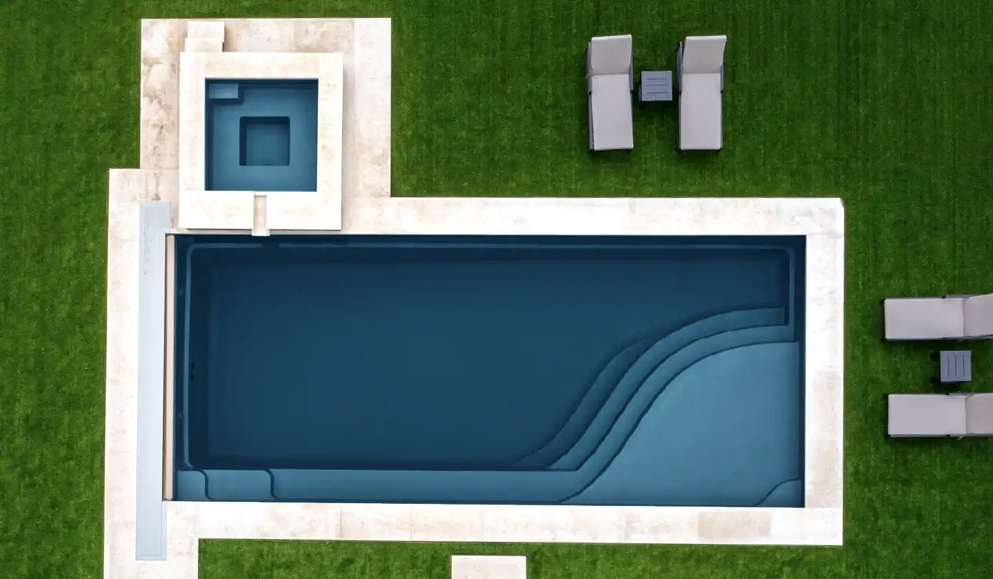 The Wave pool in Ebony Blue
