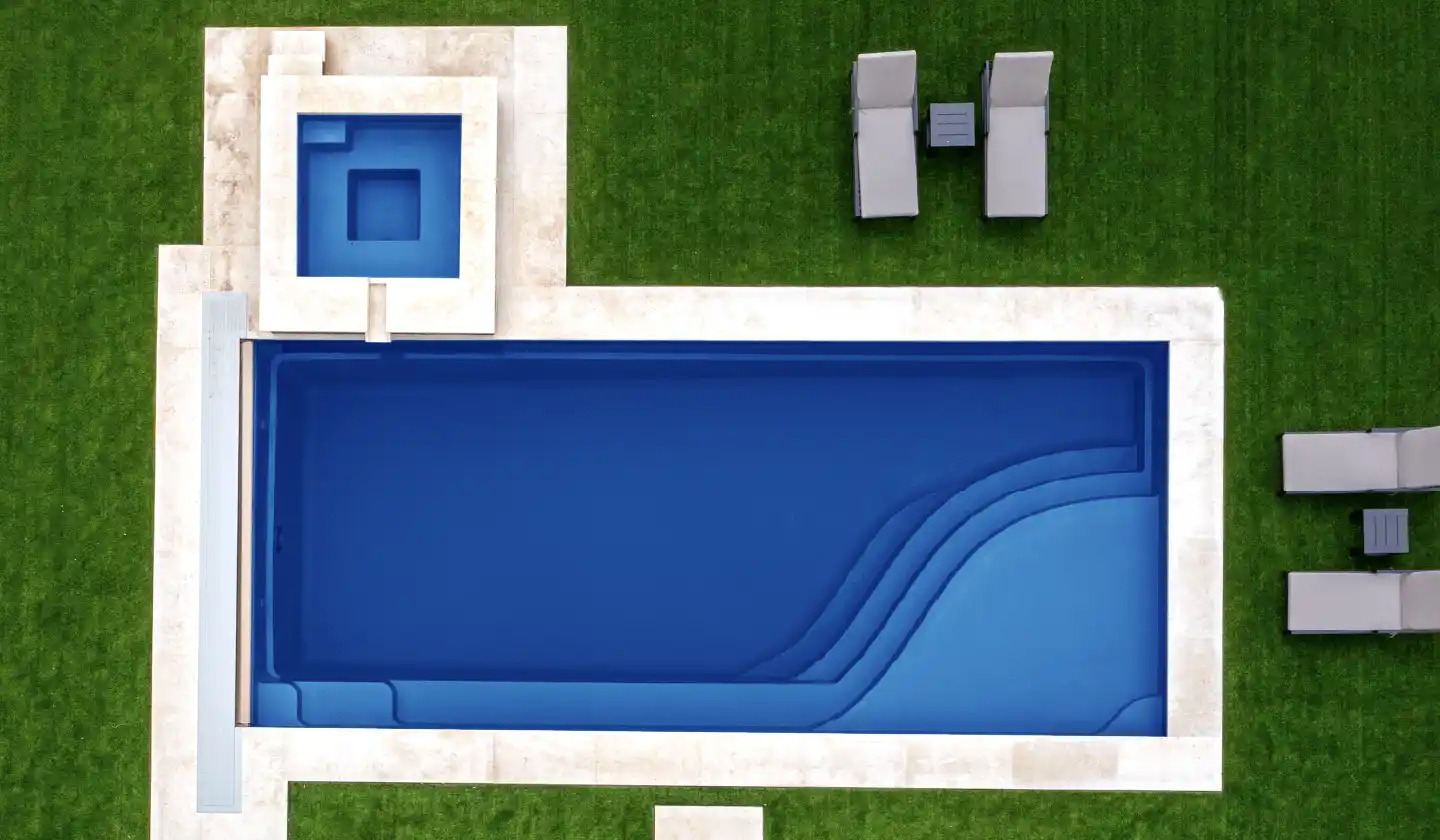 The Wave pool in Sapphire Blue
