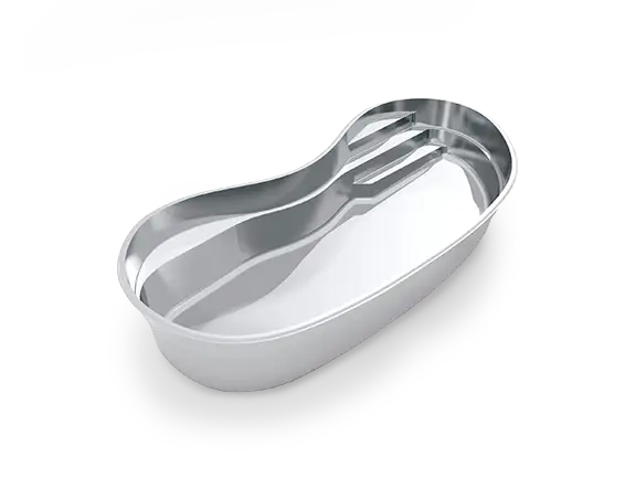 leisure-pools-silver-render-tuscany-29 The Tuscany™ 29 in an angled 3D view, showing its kidney-shaped fiberglass shell, broad shallow-end steps and built-in swim-out seating.